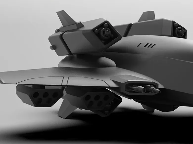 Jet modelinin üst motor blokları ve kanat altı modülleri