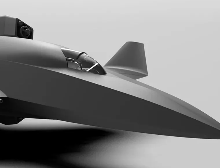 Jet modelinin burnu, kokpit camı ve dikey stabilizatör