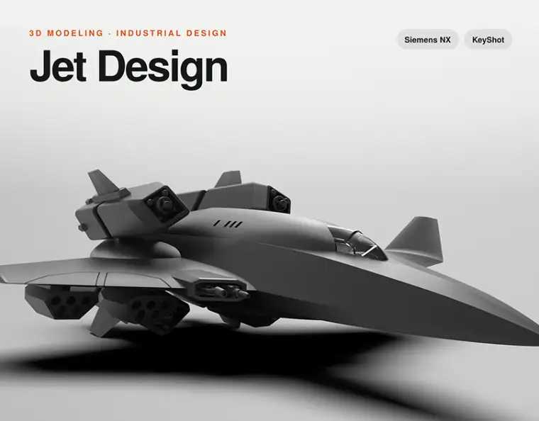 Jet Design 3D render